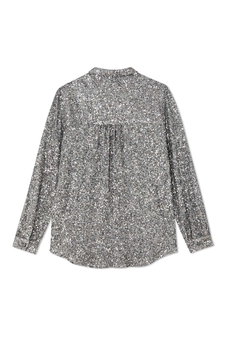 Gunmetal Sequin Miley Shirt