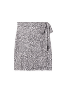 Thumbnail for Gunmetal Sequin Mini Jaspre Skirt