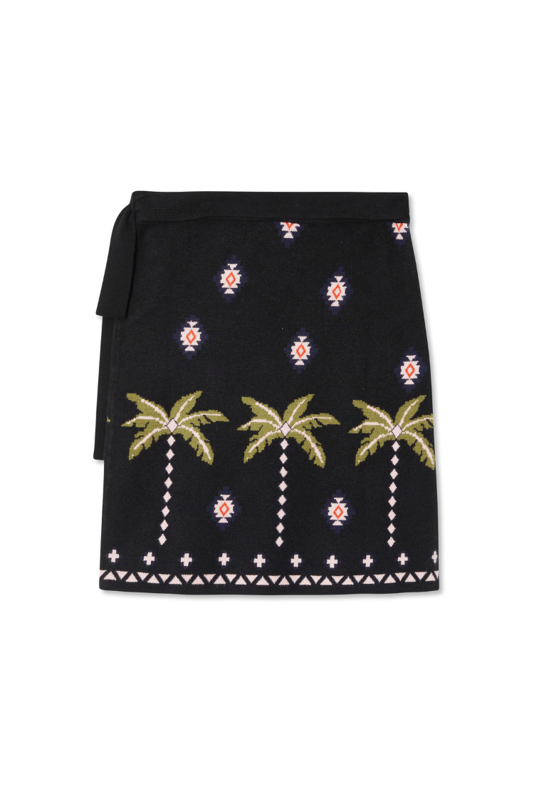 Midnight Havana Mini Wrap Skirt