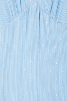 Thumbnail for Ice Blue Plisse Short Sleeve Celeste Dress