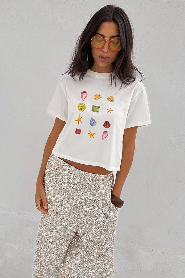 White Shell Ioana T Shirt