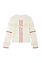 Ivory and Red Harper Cardigan