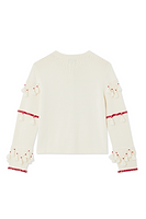 Thumbnail for Ivory and Red Harper Cardigan