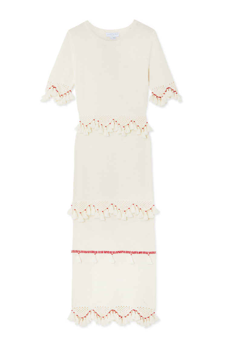 Ivory and Red Harper Dress