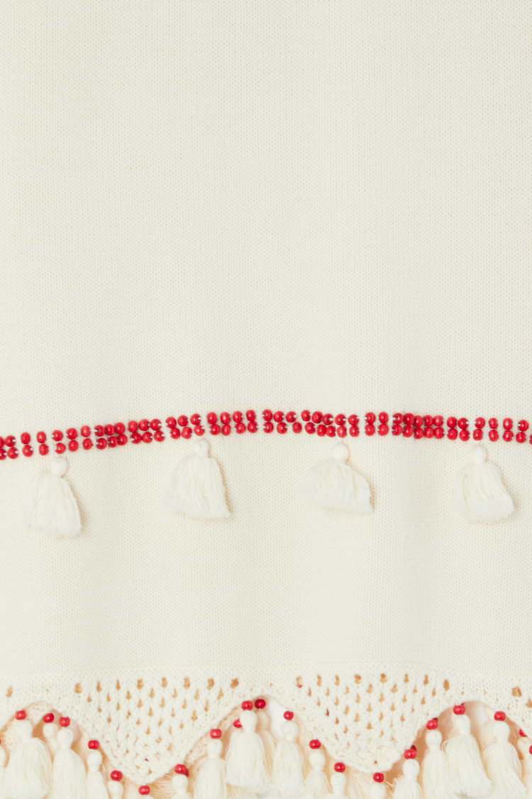 Ivory and Red Jake Skirt