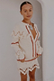 Ivory and Red Harper Cardigan