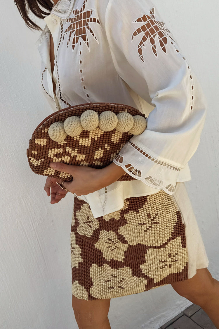 Jaden Beaded Clutch Bag