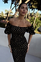 Black Jojo Dress with Gold Fleck