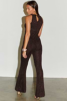 Thumbnail for Model wearing Brown Sparkle Jumpsuit