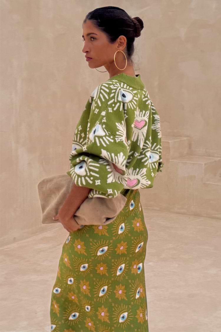 Khaki Eye Cardigan – Never Fully Dressed