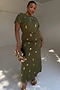 Khaki Shell Midi Dress