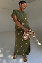Khaki Shell Midi Dress