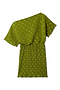 Khaki Mini Plisse Tilly Dress