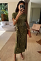 Khaki Shell Midi Dress
