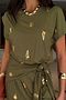 Khaki Shell Midi Dress