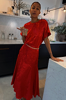 Thumbnail for Red Kissed by NFD Erin Dress Petite