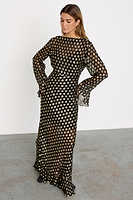 Thumbnail for caption_Model wears Black Sparkle Kitti Dress in UK size 10/ US 6
