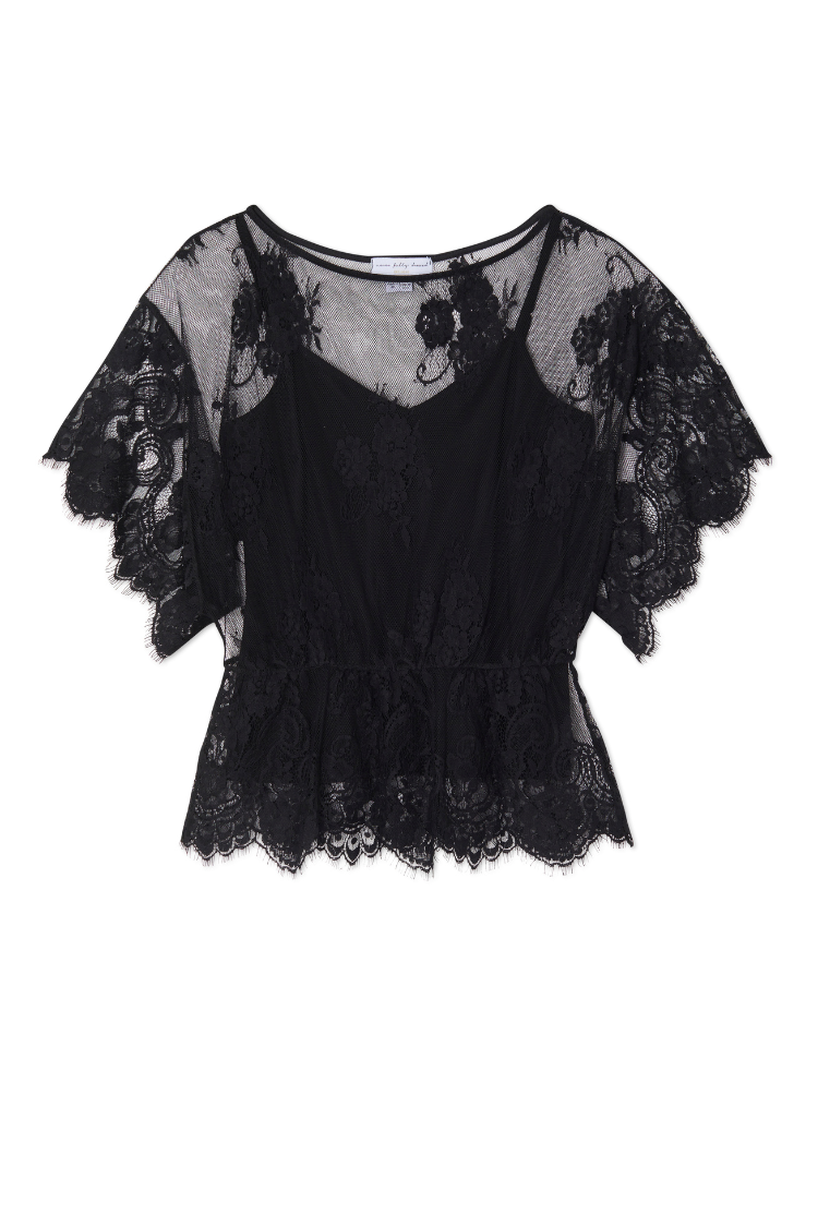 Black Lace Tilly Top