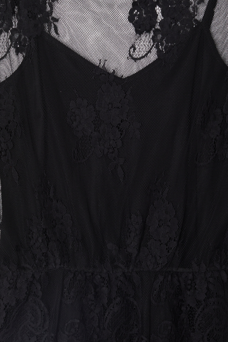 Black Lace Tilly Top