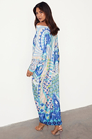 Thumbnail for caption_Model wears Blue Tropical Lagoon Jem Dress in Size S/M