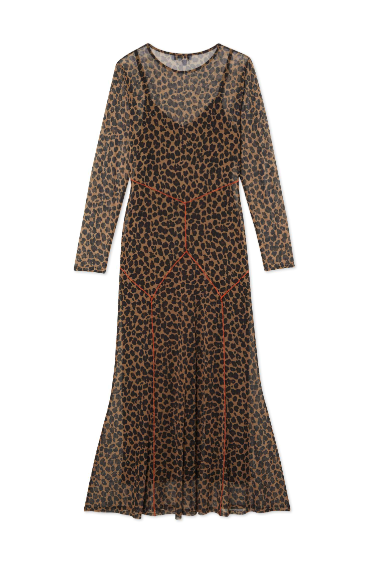 Leopard Cleo Mesh Dress Petite