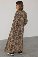 Thumbnail for caption_Model wears Lucia Leopard Denim 55 Jacket  in UK size 8/ US 4