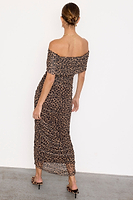 Thumbnail for caption_Model wears Leopard Diaz Dress in UK size 10/ US 6