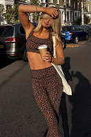 Thumbnail for caption_Model wears Leopard Sports Bra in UK size 8/ US 4