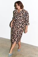 Thumbnail for Cotton Linen Leopard Maxi Jaspre Skirt