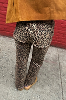 Thumbnail for Leopard Lucia Scallop Detail Jeans