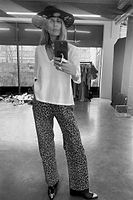 Thumbnail for Leopard Lucia Scallop Detail Jeans