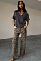 Leopard Lucia Scallop Detail Jeans Petite
