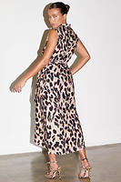 Thumbnail for Model wearing Linen Leopard Brooklyn Dress