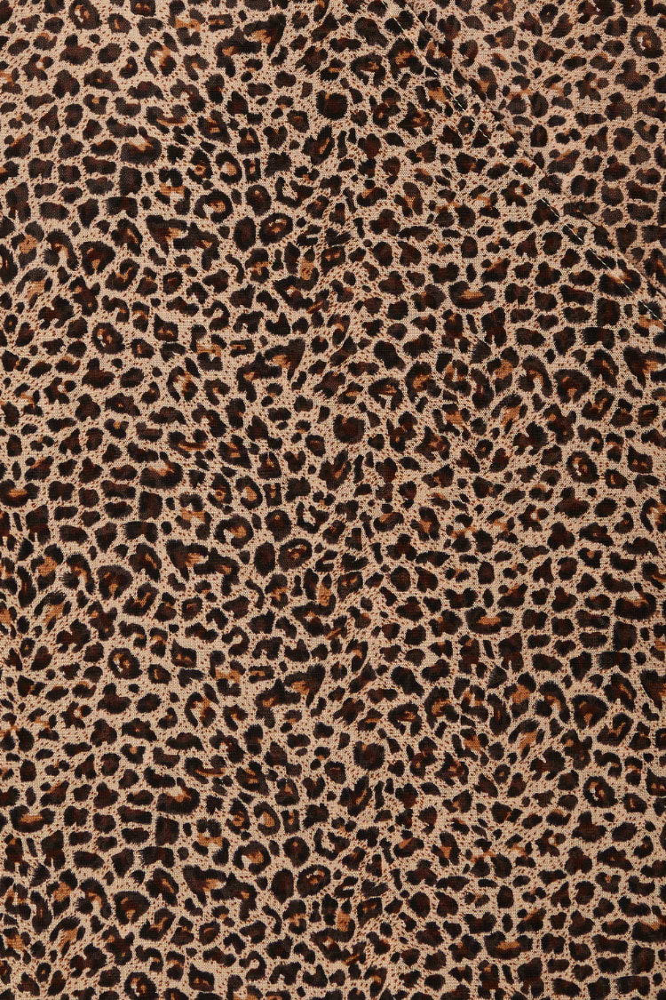 Leopard Mesh Slip Dress Petite