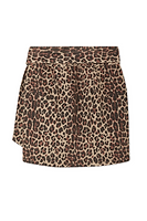 Thumbnail for Leopard Lucia Mini Denim Jaspre Skirt