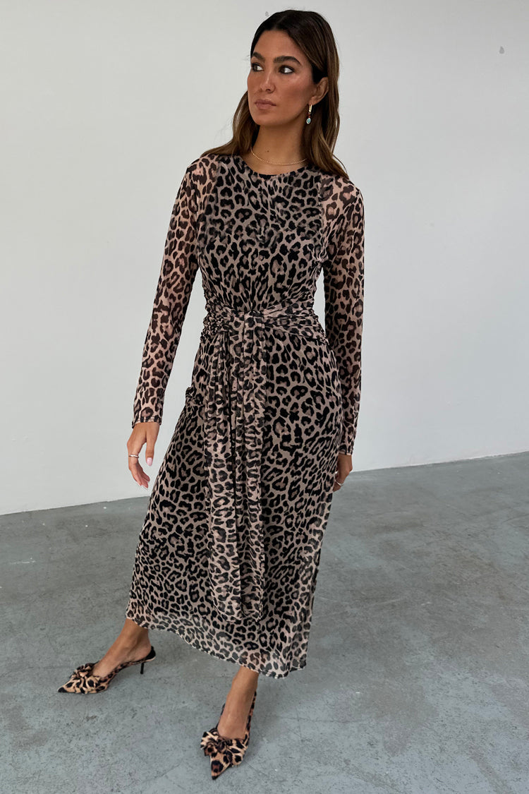 Leopard Mesh Mia Dress