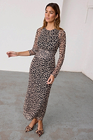 Thumbnail for Leopard Mesh Mia Dress