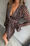 Leopard Lucia Sheer Wrap Dress