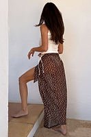 Thumbnail for Leopard Sheer Jaspre Skirt