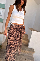 Thumbnail for Leopard Sheer Jaspre Skirt