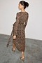 Leopard Lucia Sheer Wrap Dress