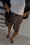 Leopard Lucia Scallop Pocket Long Shorts