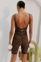 Thumbnail for caption_Model wears Leopard Unitard  in UK size 8/ US 4