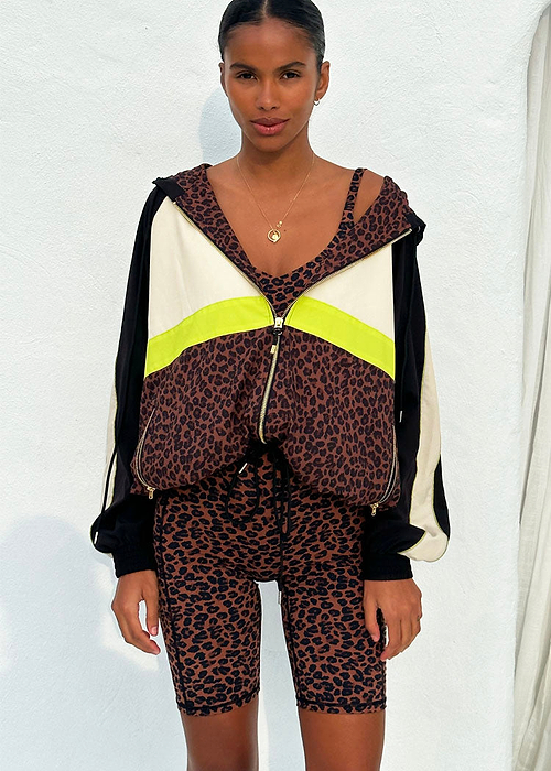 Leopard Windbreaker Jacket