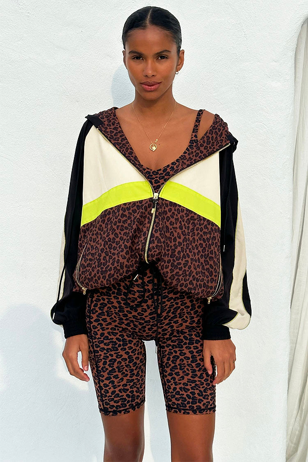 Leopard Windbreaker Jacket