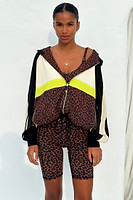 Thumbnail for caption_Model wears Leopard Windbreaker Jacket  in UK size 8/ US 4