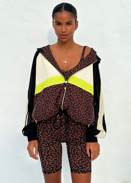 Leopard Windbreaker Jacket