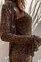 Leopard Mesh Slip Dress Petite