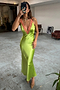 Lime and Coral Lily Dress