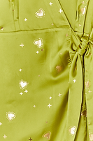 Thumbnail for Lime Hearts Vienna Wrap Dress